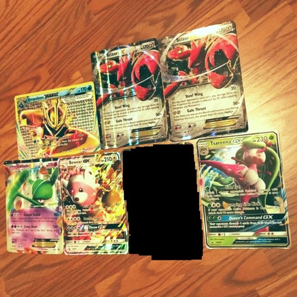 JUMBO OVERSIZE POKEMON CARD LOT MIXED GX EX BREAK HOLO PROMO CARDS SCIZOR BEWEAR - Picture 1 of 16